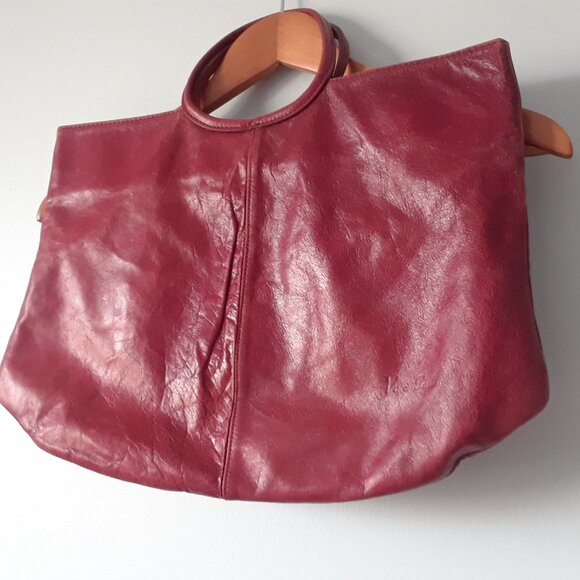 Vintage Va A Paris Red Leather Top Handle Bag - Picture 5 of 15
